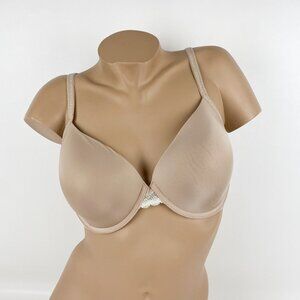 Women's Calvin Klein Underwire Bra size 38D Nude Silky Fabric